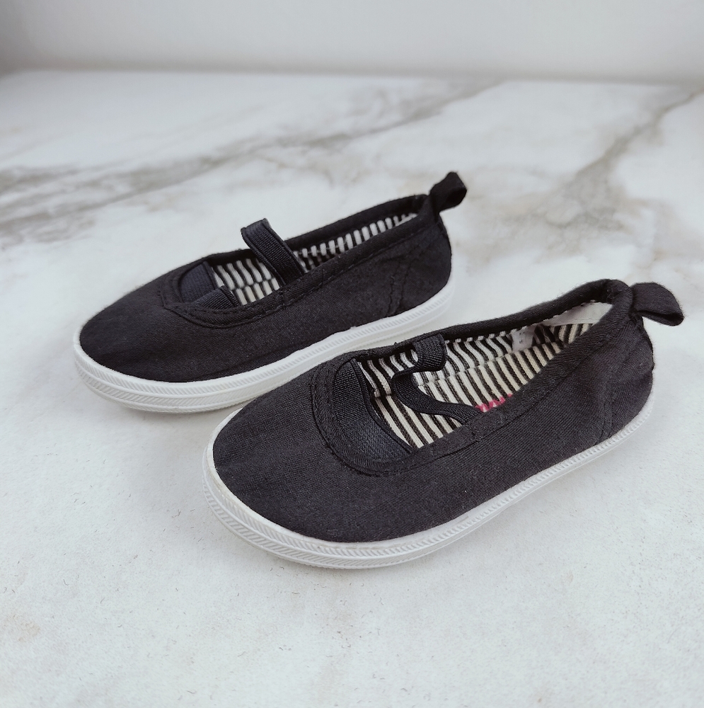 Beverly Hills Princess Infant Baby Black Canvas Mary Jane Dress Sneakers, Sz 5
